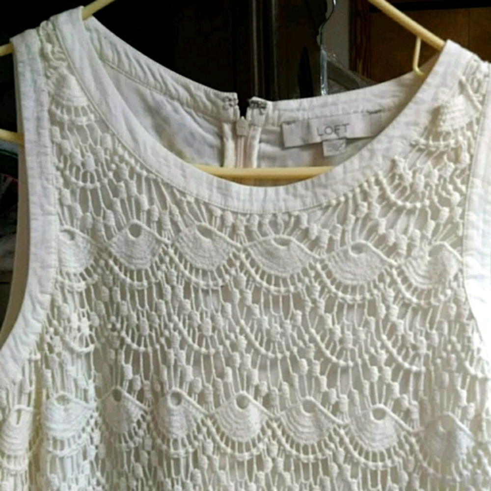 Dress Crochet Ivory Loft